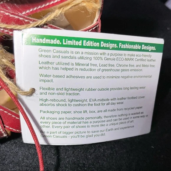 Those scrappy sandals are a “maroogundy”(maroon and burgundy) Very Cute! - Picture 7 of 8